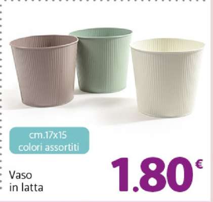 Vaso in latta