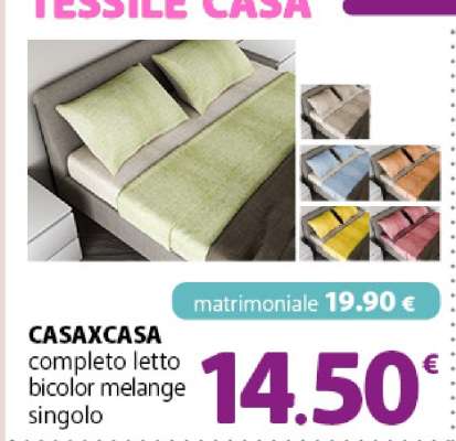 CASAXCASA completo letto bicolor melange singolo