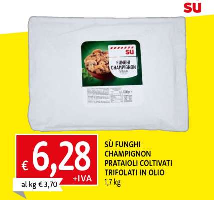 SÙ FUNGHI CHAMPIGNON PRATAIOLI COLTIVATI TRIFOLATI IN OLIO