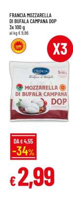FRANCIA MOZZARELLA DI BUFALA CAMPANA DOP