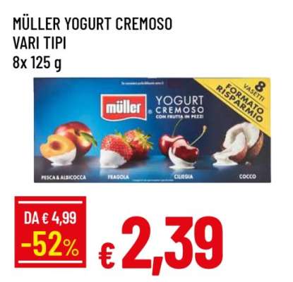 Müller Yogurt Cremoso Vari Tipi