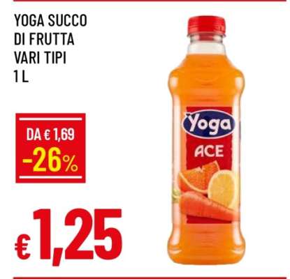 YOGA SUCCO DI FRUTTA VARI TIPI