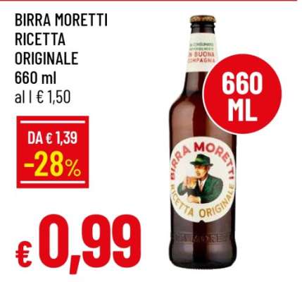 BIRRA MORETTI RICETTA ORIGINALE