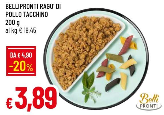 BELLIPRONTI RAGU' DI POLLO TACCHINO
