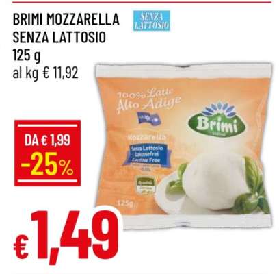 BRIMI MOZZARELLA SENZA LATTOSIO