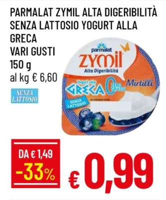 Parmalat Zymil Alta Digeribilità Senza Lattosio Yogurt alla Greca