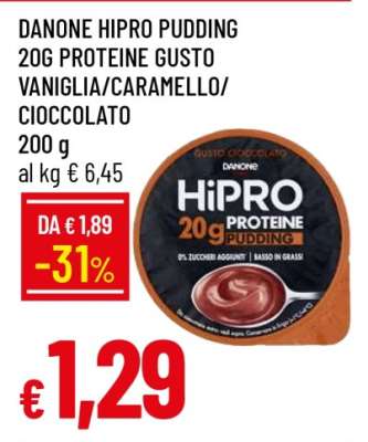 DANONE HIPRO PUDDING 20G PROTEINE GUSTO VANIGLIA/CARAMELLO/CIOCCOLATO