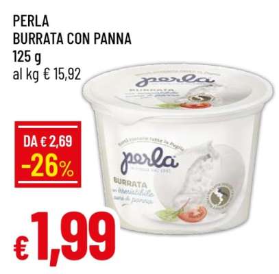 PERLA BURRATA CON PANNA