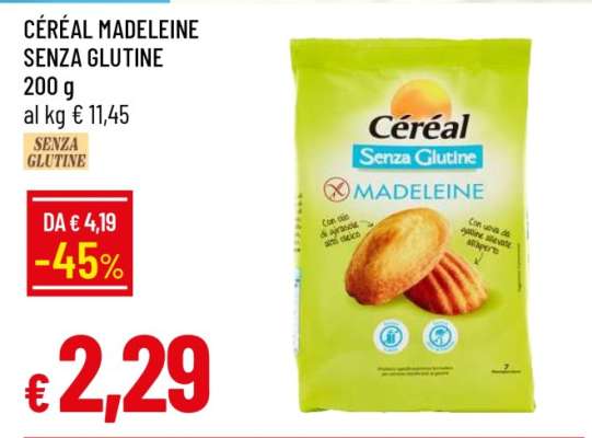 Céréal Madeleine Senza Glutine