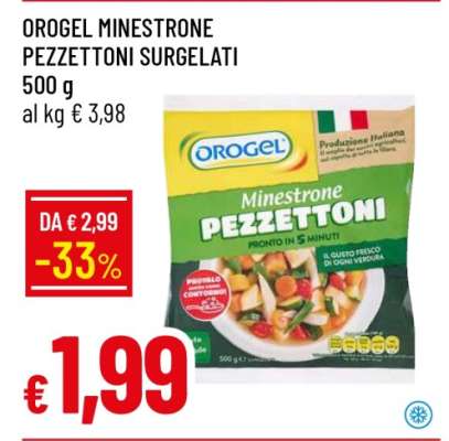 OROGEL MINESTRONE PEZZETTONI SURGELATI