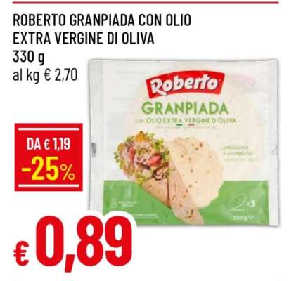 ROBERTO GRANPIADA CON OLIO EXTRA VERGINE DI OLIVA