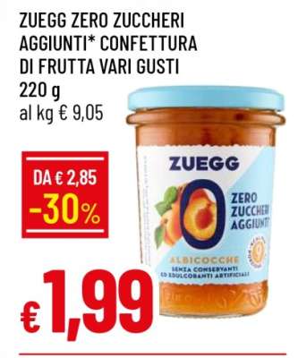 ZUEGG ZERO ZUCCHERI AGGIUNTI* CONFETTURA DI FRUTTA VARI GUSTI