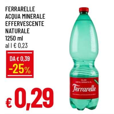 Ferrarelle Acqua minerale effervescente naturale