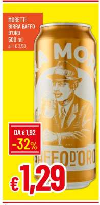 MORETTI BIRRA BAFFO D'ORO