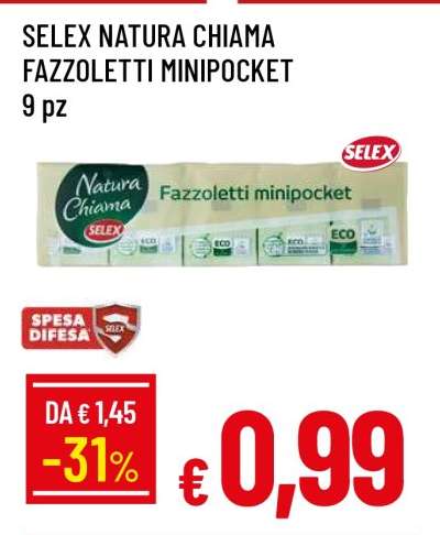 SELEX NATURA CHIAMA FAZZOLETTI MINIPOCKET