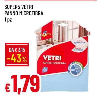SUPER5 VETRI PANNO MICROFIBRA