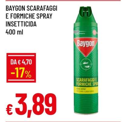 BAYGON SCARAFAGGI E FORMICHE SPRAY INSETTICIDA