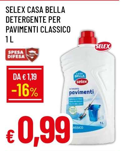 SELEX CASA BELLA DETERGENTE PER PAVIMENTI CLASSICO 1 L