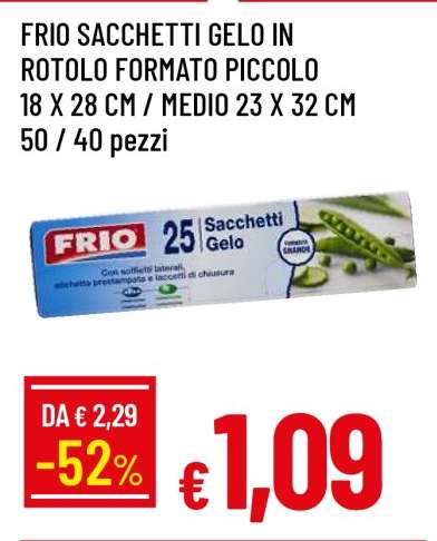 FRIO SACCHETTI GELO IN ROTOLO FORMATO PICCOLO