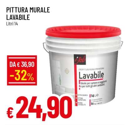 PITTURA MURALE LAVABILE
