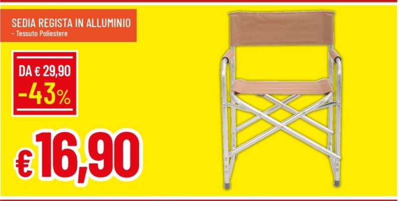 Sedia regista in alluminio