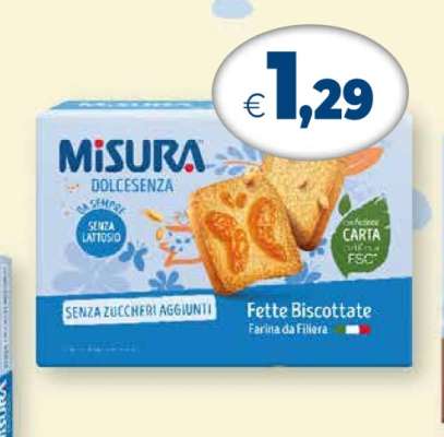 Misura Dolcesenza Fette Biscottate