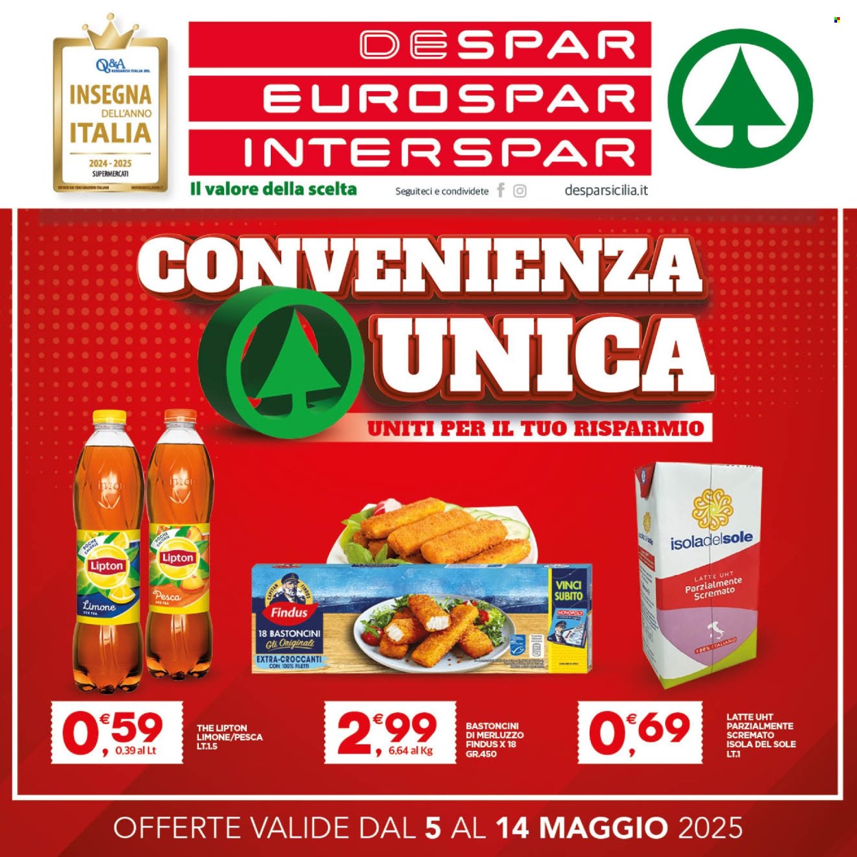 Volantino Eurospar - 5/5/2025 - 14/5/2025. Pagina 1