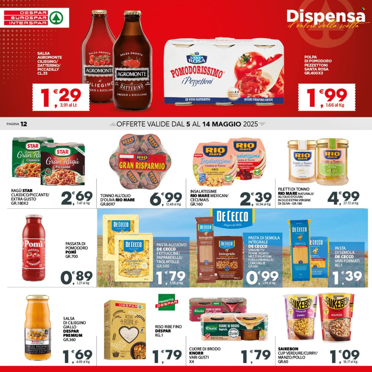 Volantino Eurospar - 5/5/2025 - 14/5/2025. Pagina 1