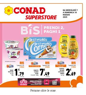 Volantino Conad Superstore - 7/5/2025 - 18/5/2025.