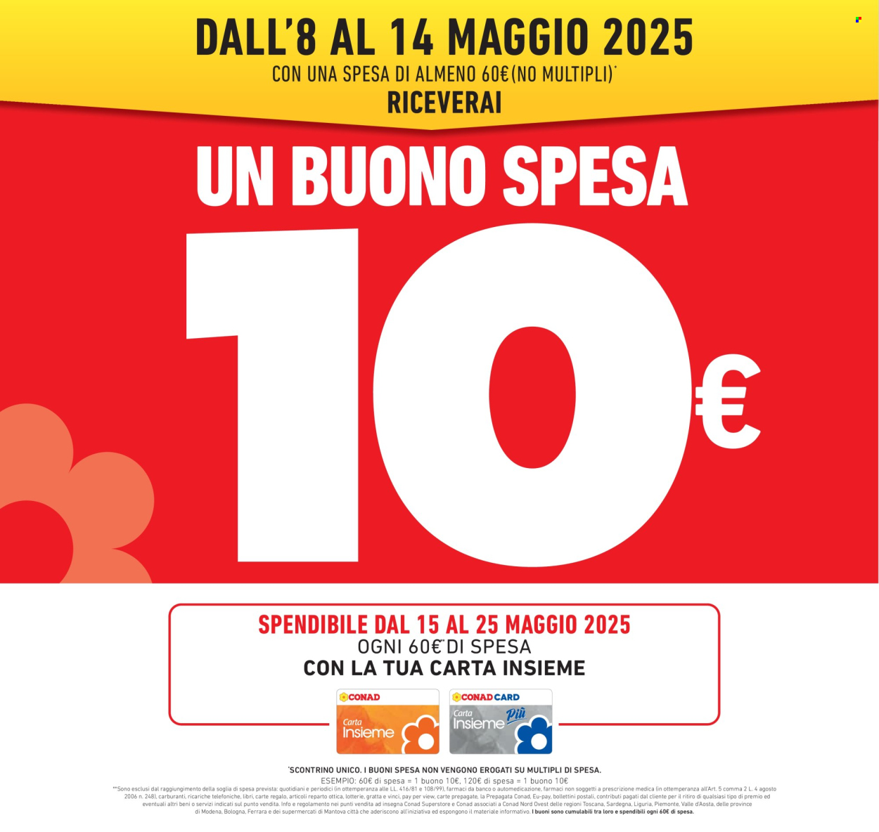 Volantino Conad - 8/5/2025 - 21/5/2025. Pagina 1