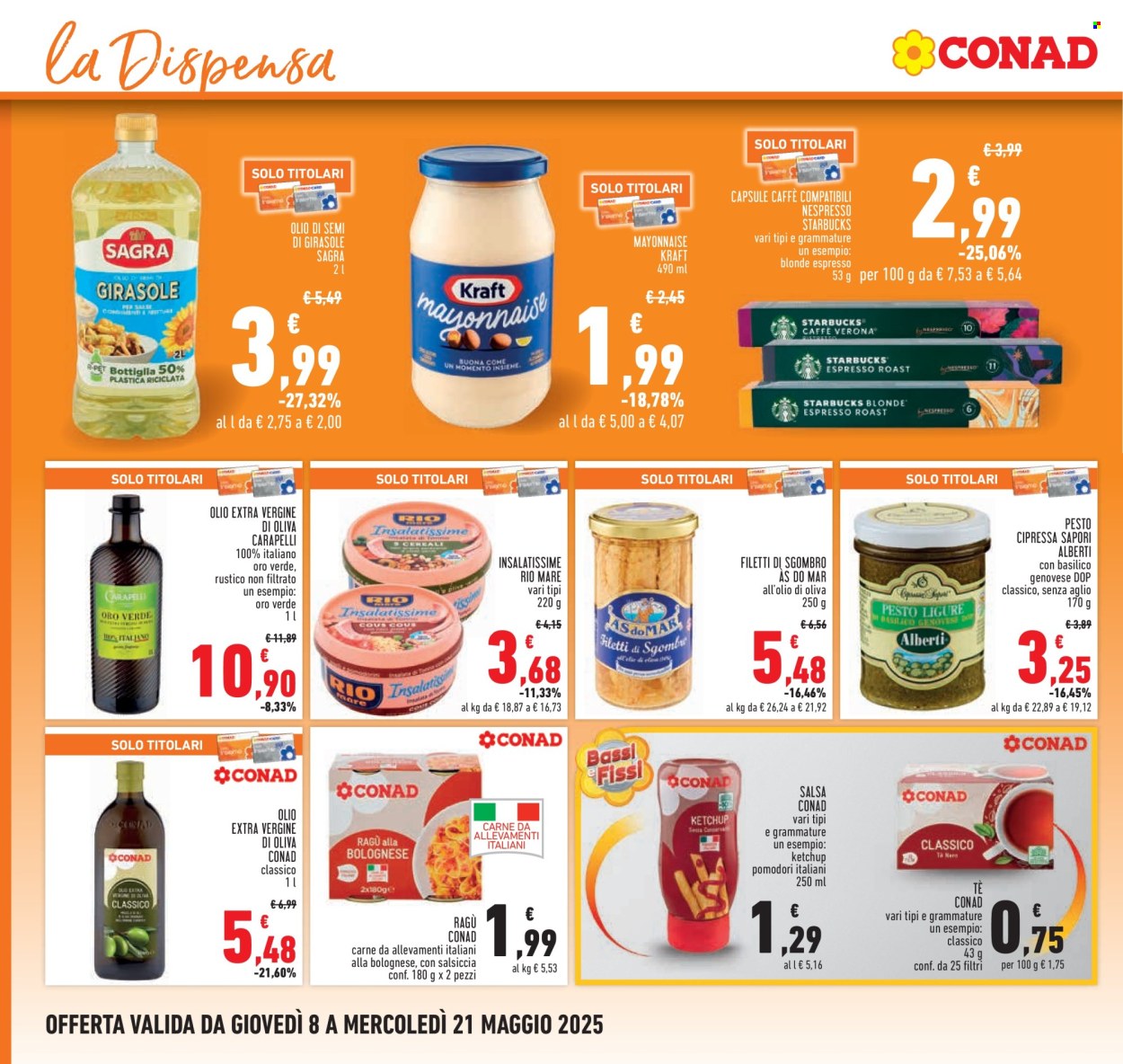 Volantino Conad - 8/5/2025 - 21/5/2025. Pagina 1