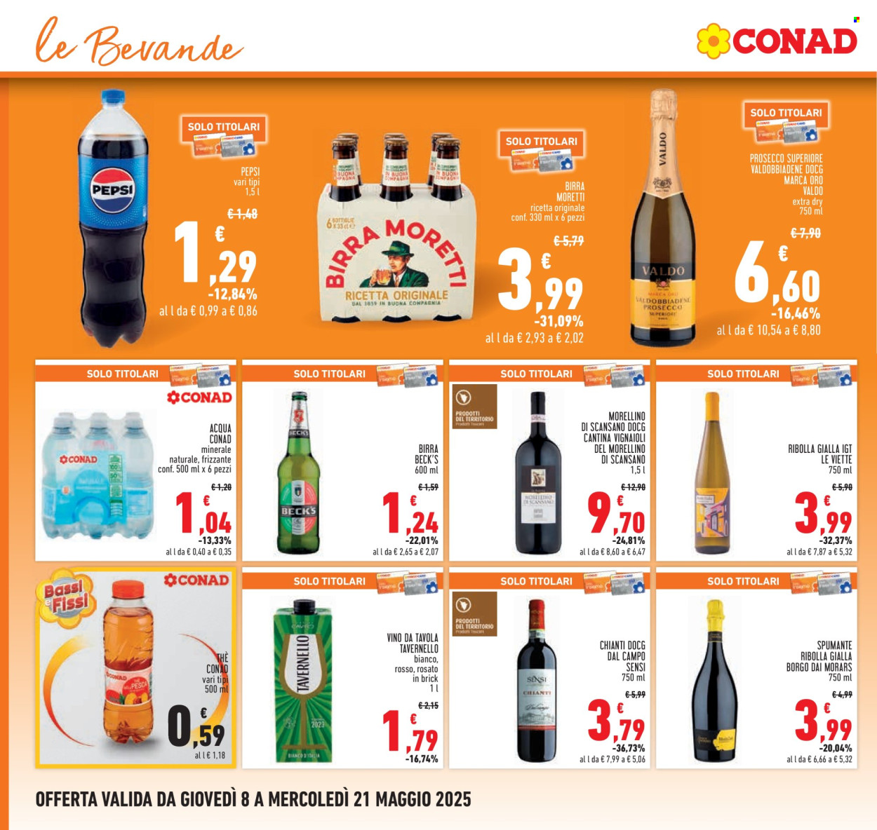 Volantino Conad - 8/5/2025 - 21/5/2025. Pagina 1