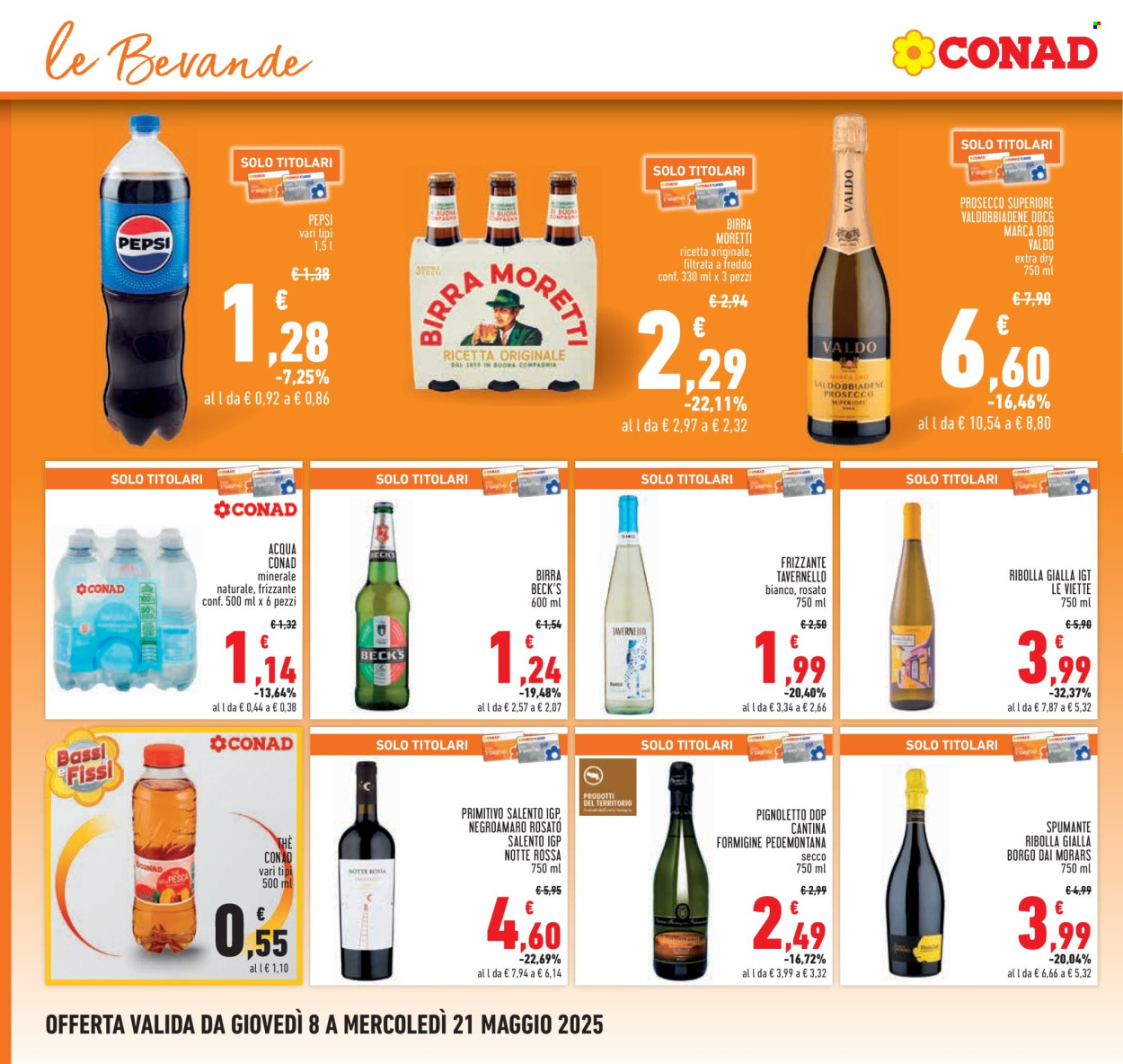 Volantino Conad - 8/5/2025 - 21/5/2025. Pagina 1