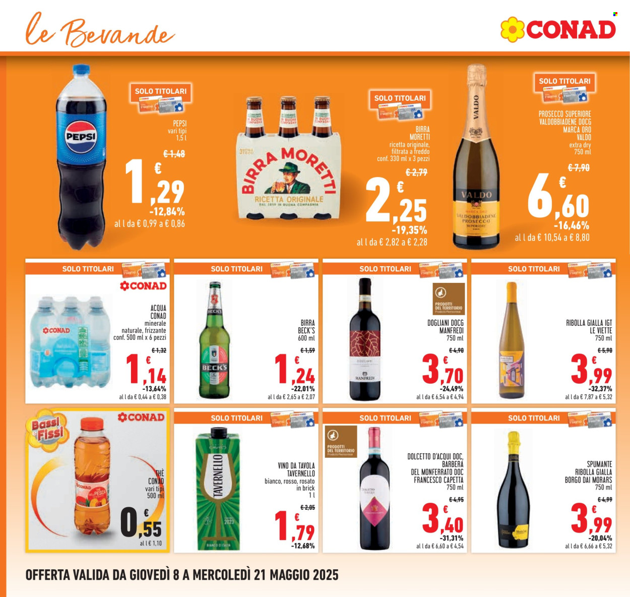 Volantino Conad - 8/5/2025 - 21/5/2025. Pagina 1