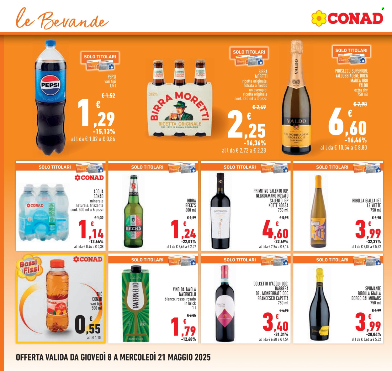 Volantino Conad - 8/5/2025 - 21/5/2025. Pagina 1