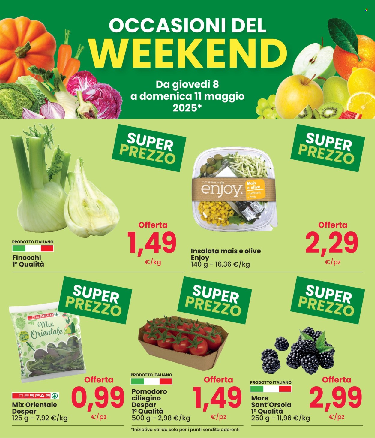 Volantino Eurospar - 8/5/2025 - 11/5/2025. Pagina 1