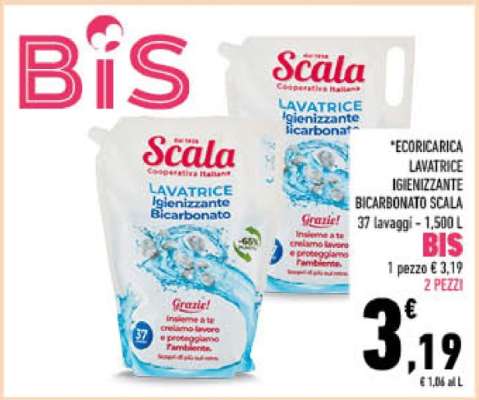 Scala LAVATRICE IGIENIZZANTE Bicarbonato