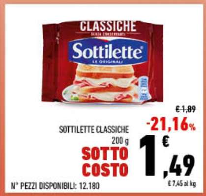 Sottilette Classiche