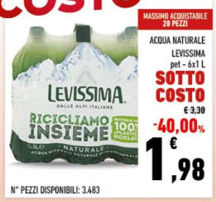 Acqua Naturale Levissima