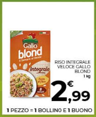 RISO INTEGRALE VELOCE GALLO BLOND