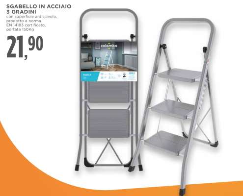 SGABELLO IN ACCIAIO 3 GRADINI
