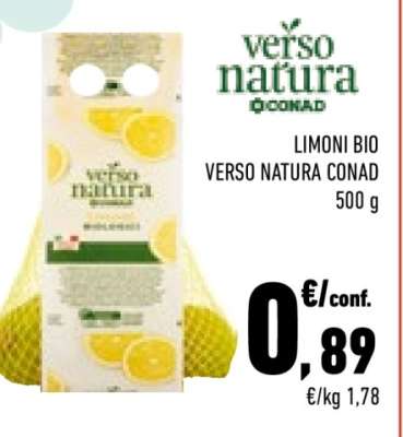 LIMONI BIO VERSO NATURA CONAD
