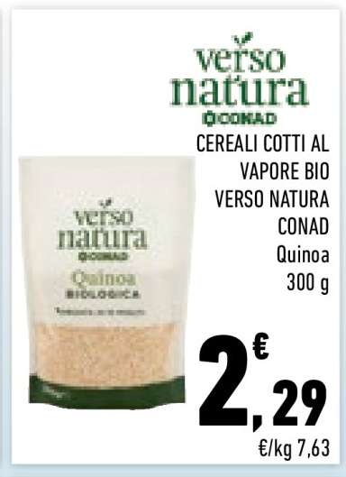 CEREALI COTTI AL VAPORE BIO VERSO NATURA CONAD Quinoa 300 g