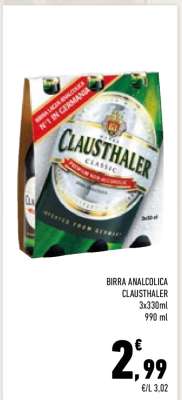 Birra analcolica Clausthaler
