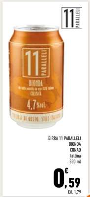 BIRRA 11 PARALLELI BIONDA