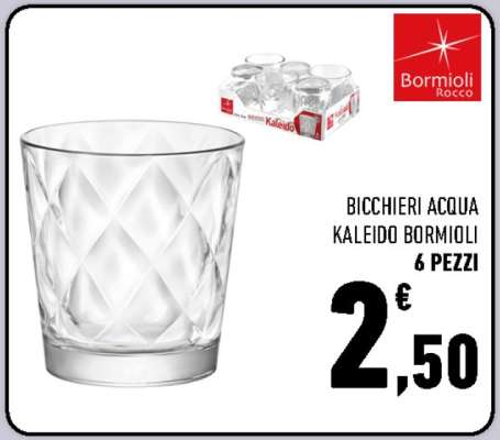 Bicchieri Acqua Kaleido Bormioli