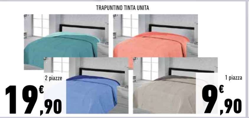 Trapuntino Tinta Unita 2 piazze