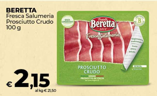 BERETTA Fresca Salumeria Prosciutto Crudo 100 g