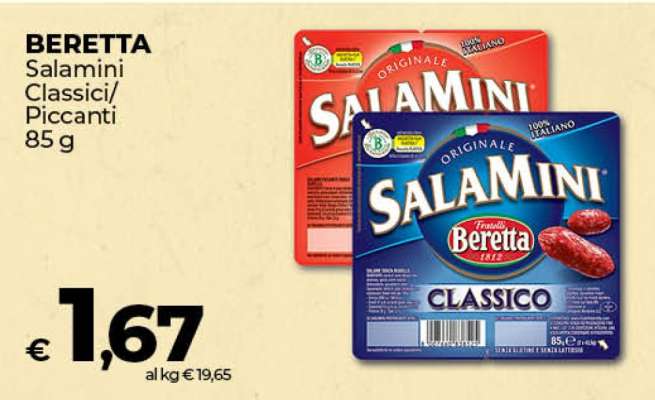 BERETTA Salamini Classici/Piccanti 85 g