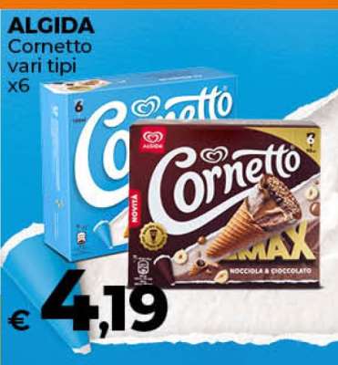 ALGIDA Cornetto vari tipi x6